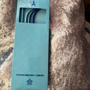 New blue jeffree star metal straws .